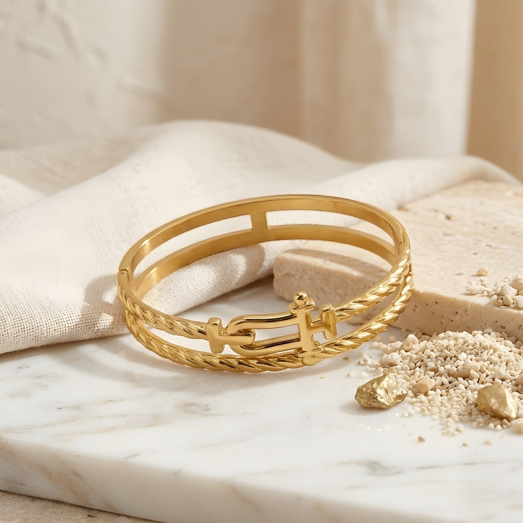 Golden Buckle Bangle