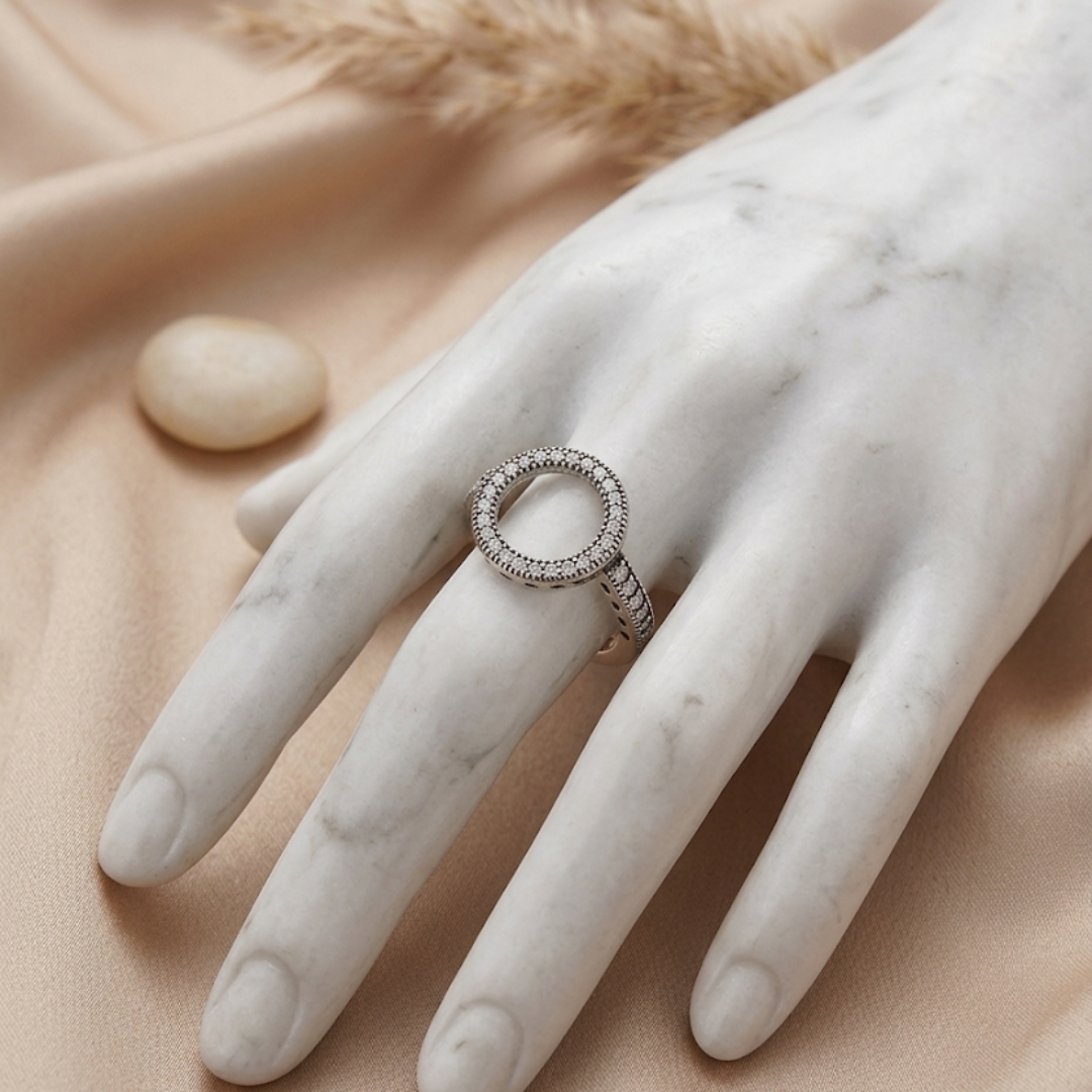 Radiant Halo Band Ring