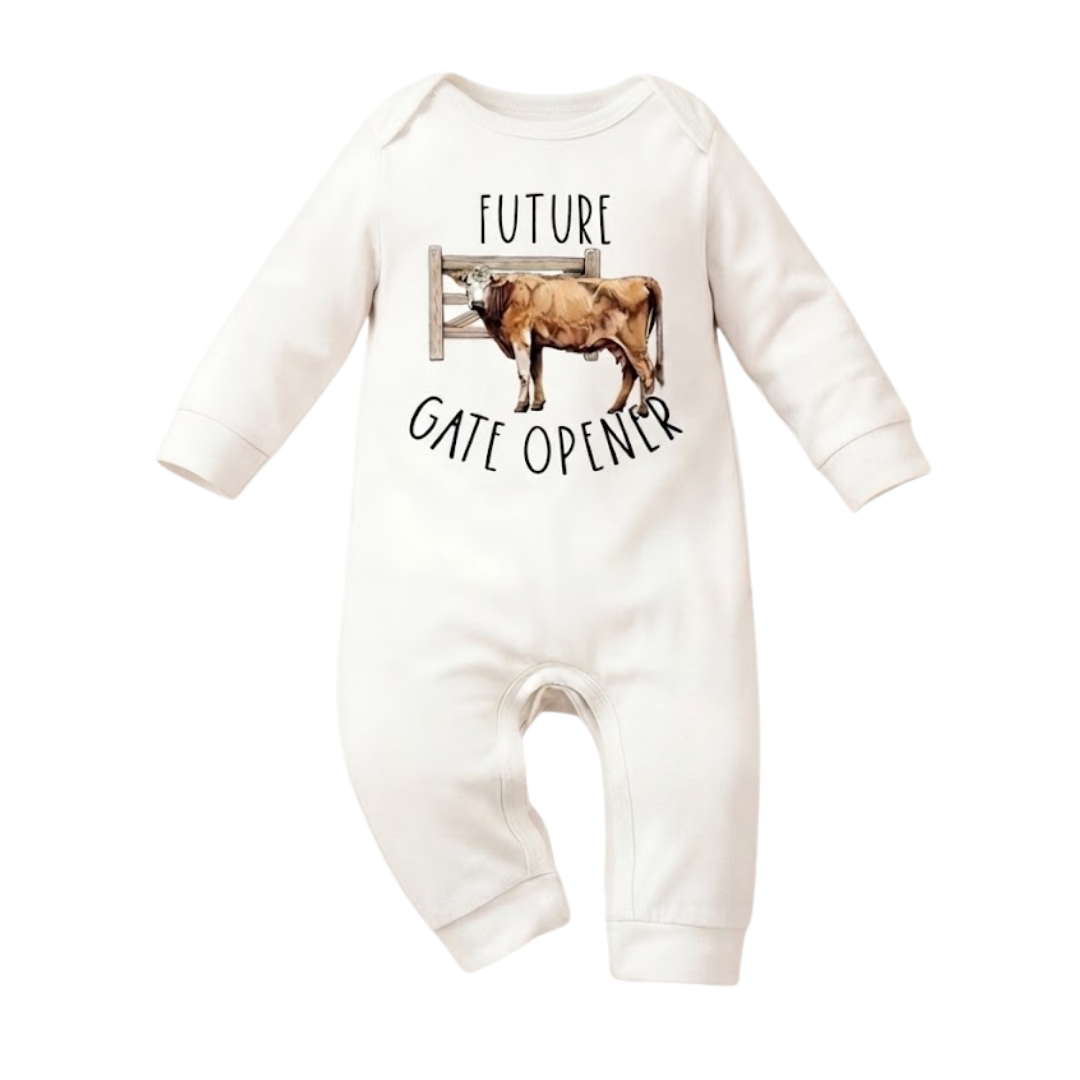 Future Gate Opener Romper | White