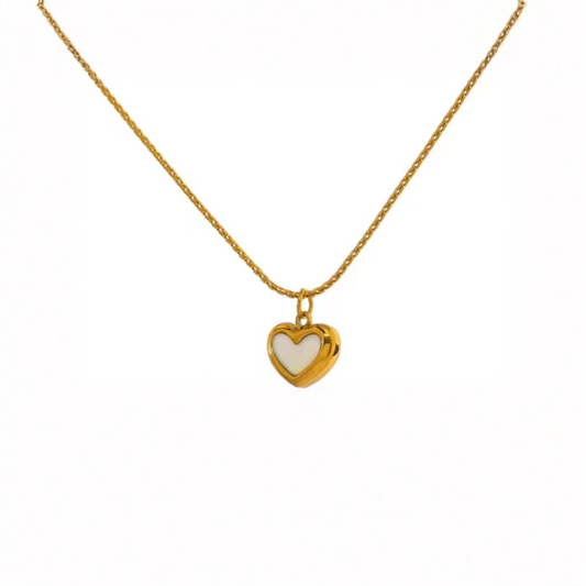 Golden Heart Shell Pendant