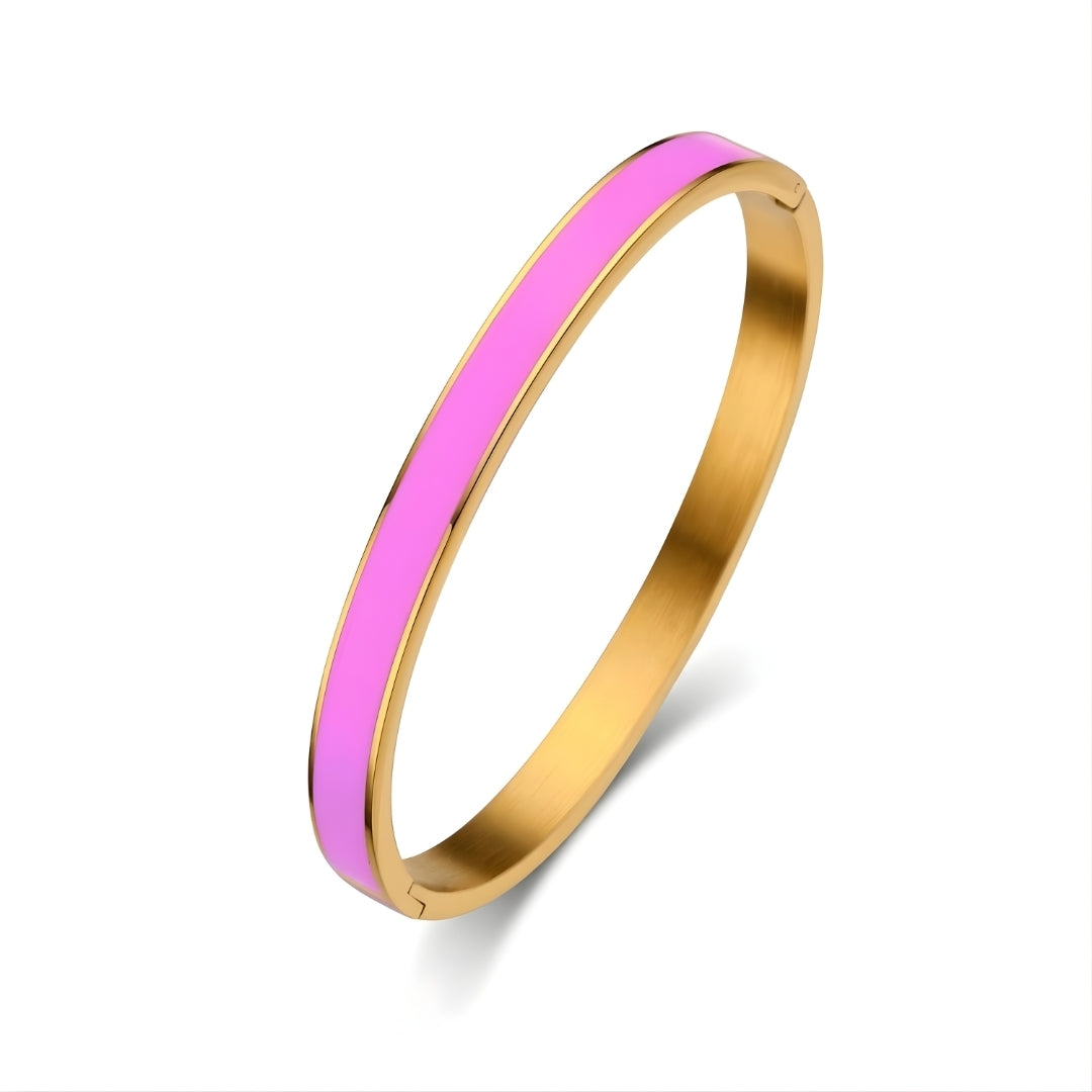 Rosé Enamel Steel Bracelet