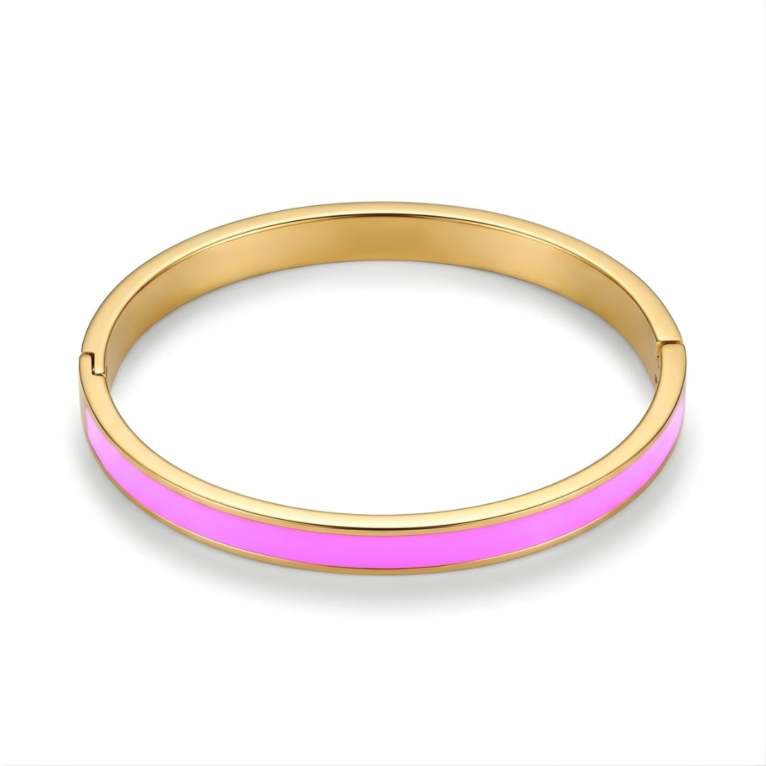Rosé Enamel Steel Bracelet