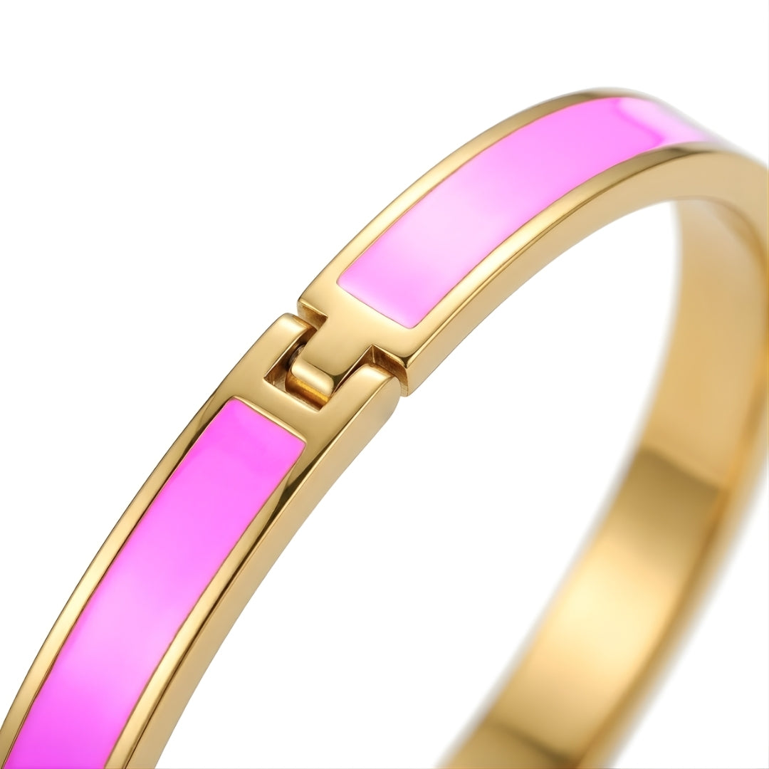 Rosé Enamel Steel Bracelet