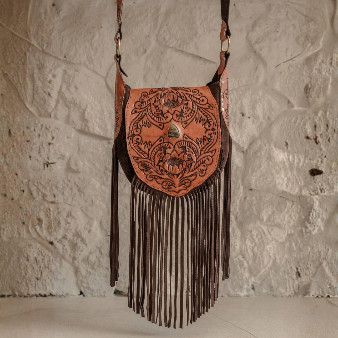 Montana Fringe Bag | Dark Brown