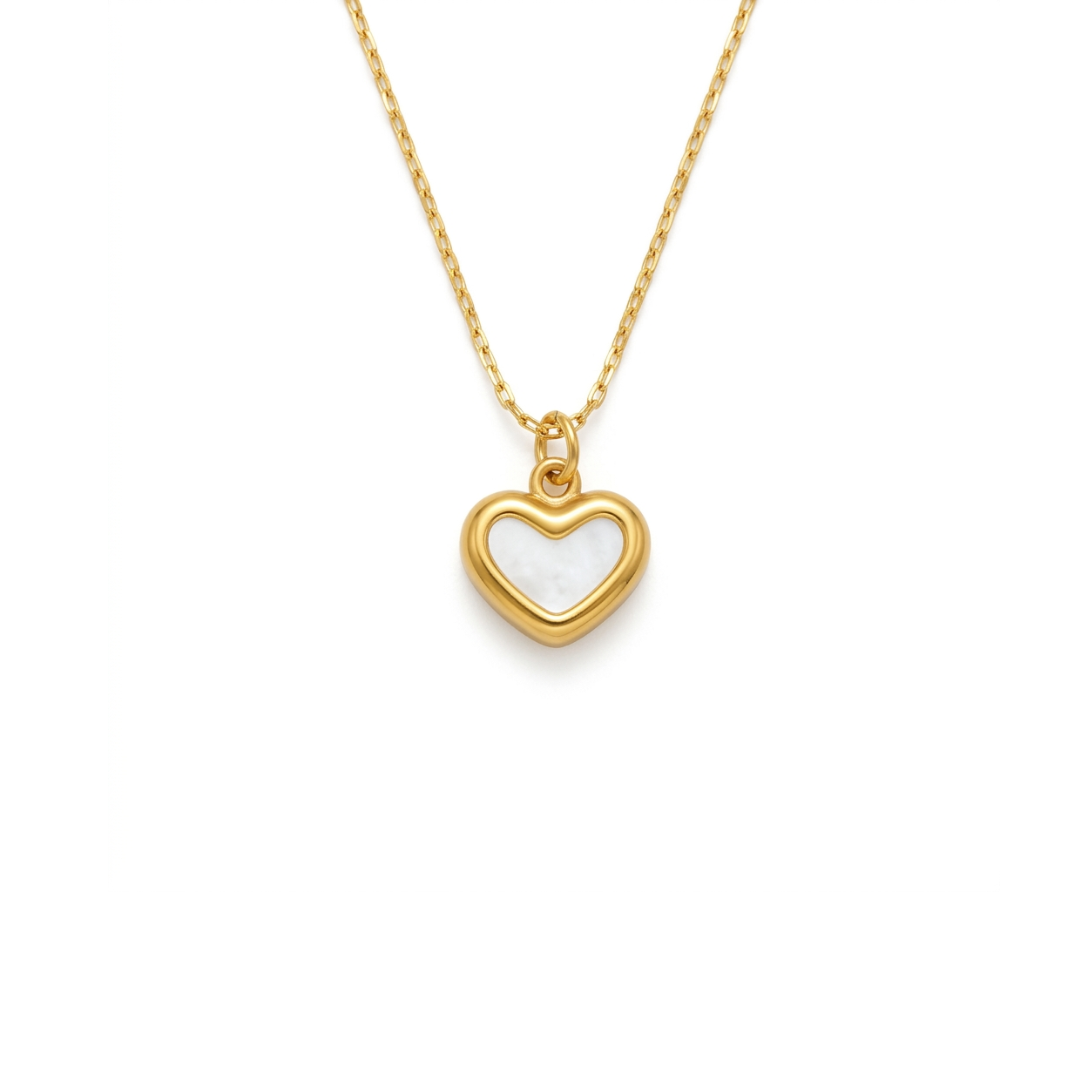 Golden Heart Shell Pendant