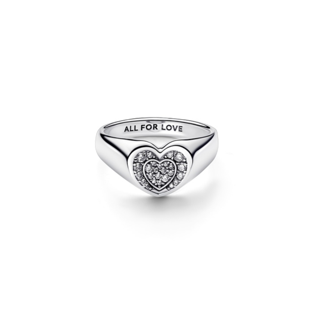 Heart Dome Signet Ring