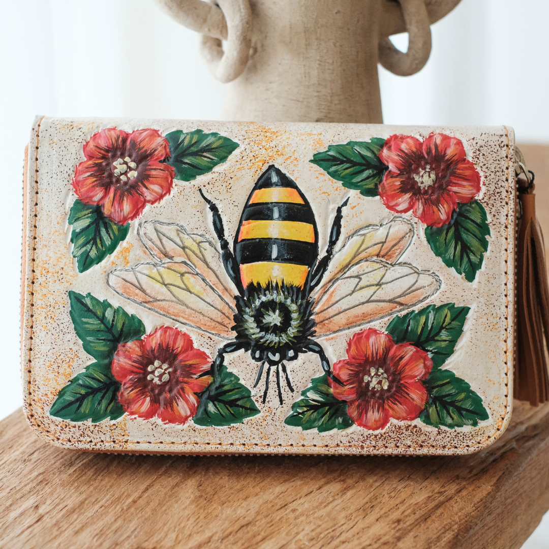 Bee & Bloom Wallet | Honey Tan