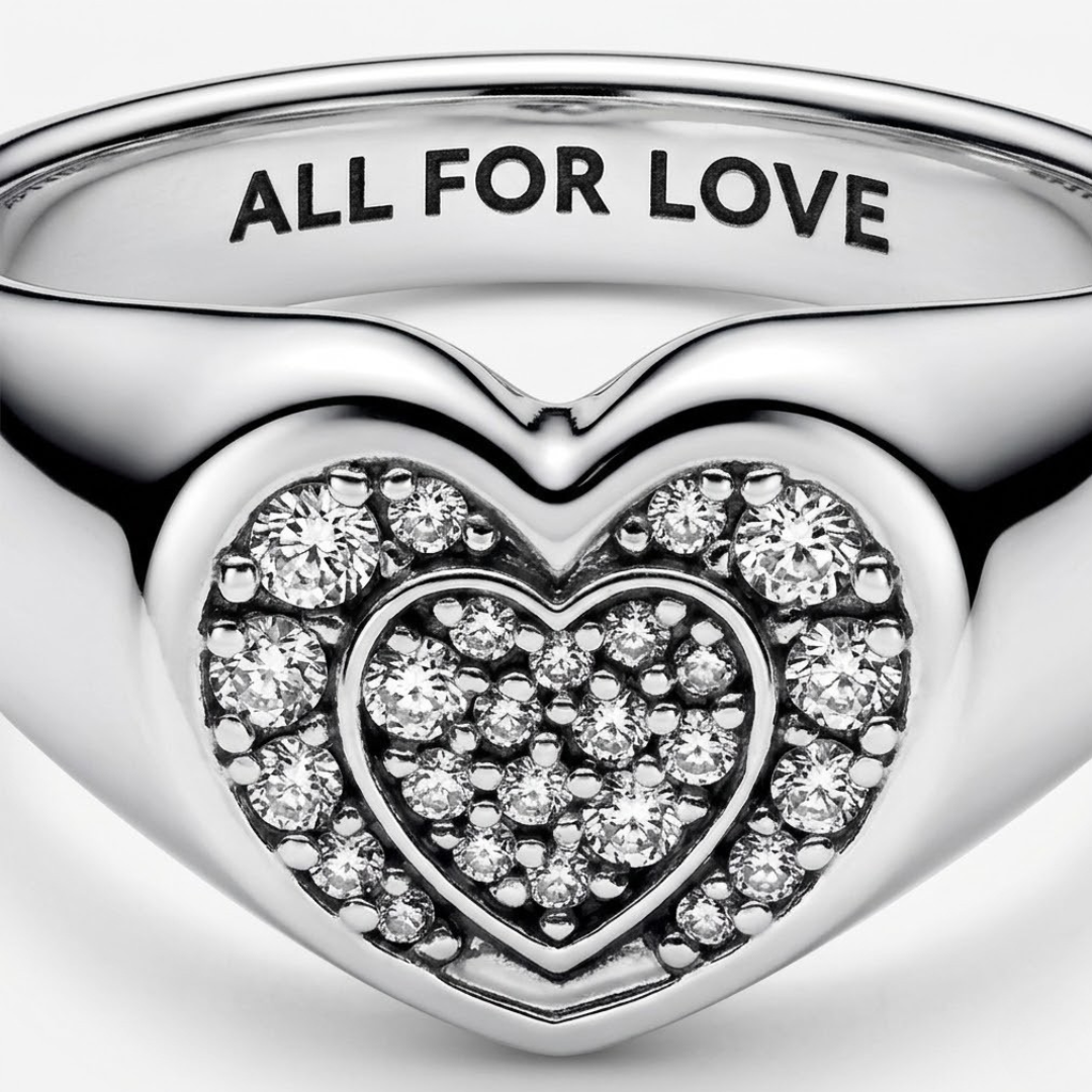 Heart Dome Signet Ring