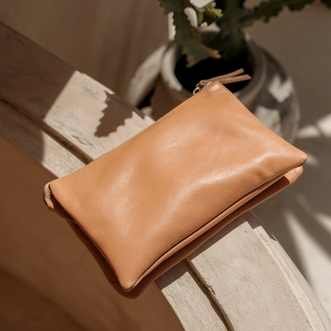 Bonnie Leather Wallet | Cream Beige