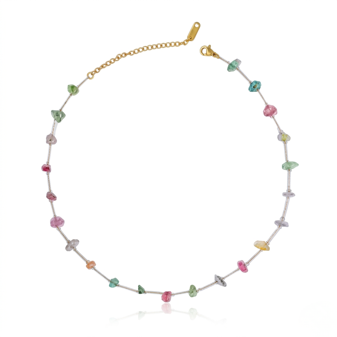Pastel Multi-Stone Necklace