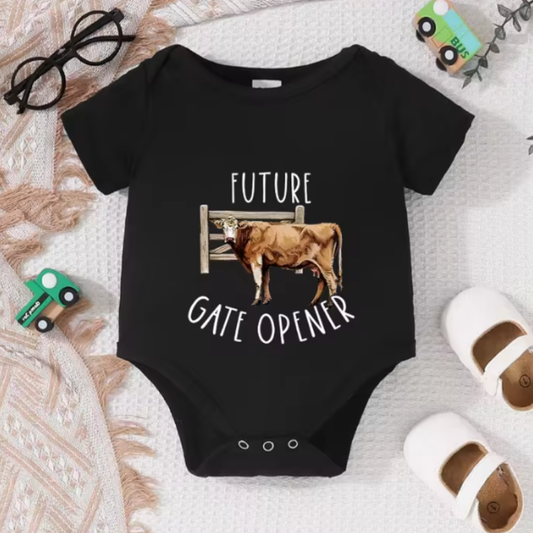 Future Gate Opener Baby Onesie | Black