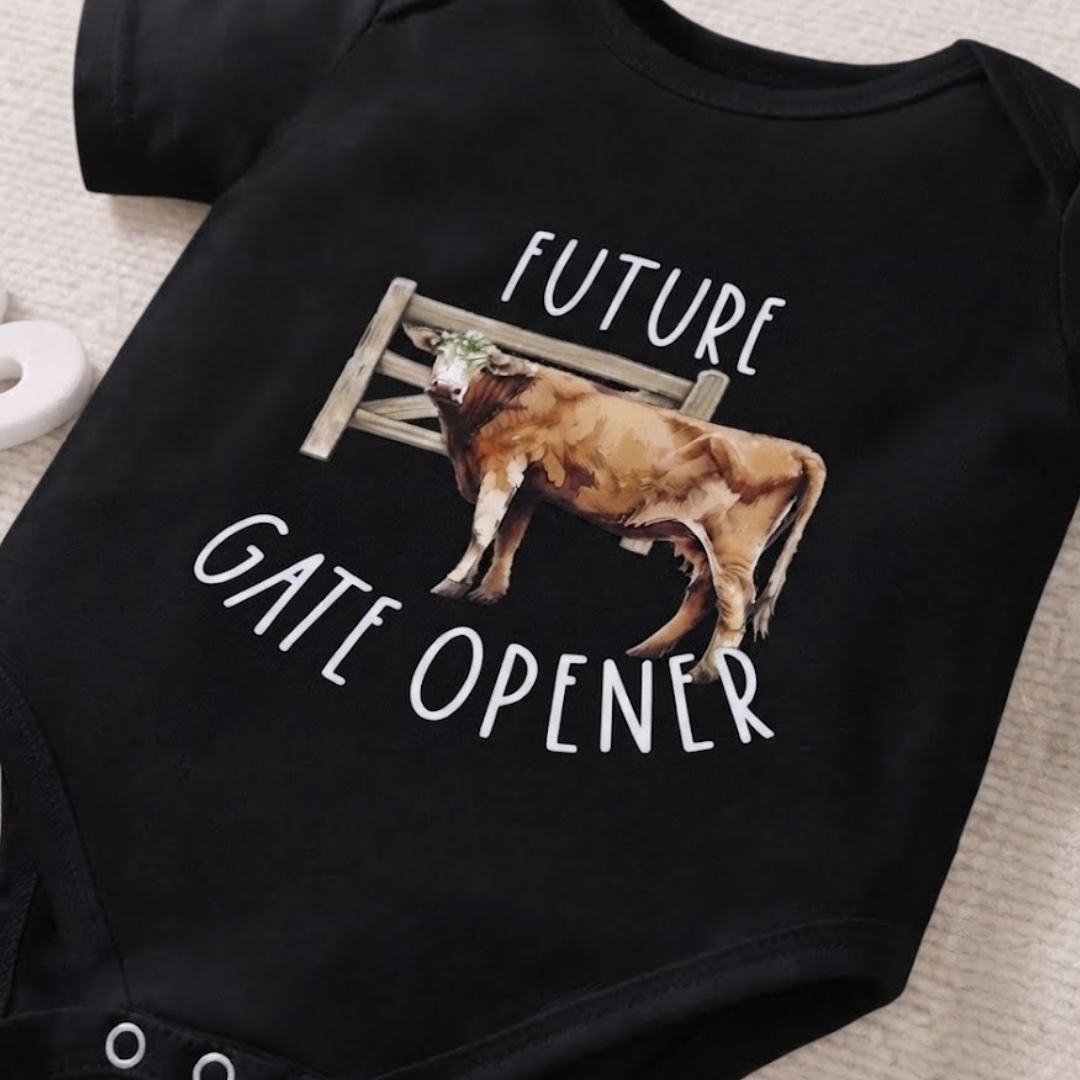 Future Gate Opener Baby Onesie | Black
