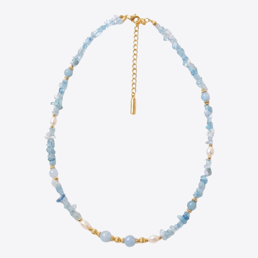 Aqua Coastal Pearl Necklace