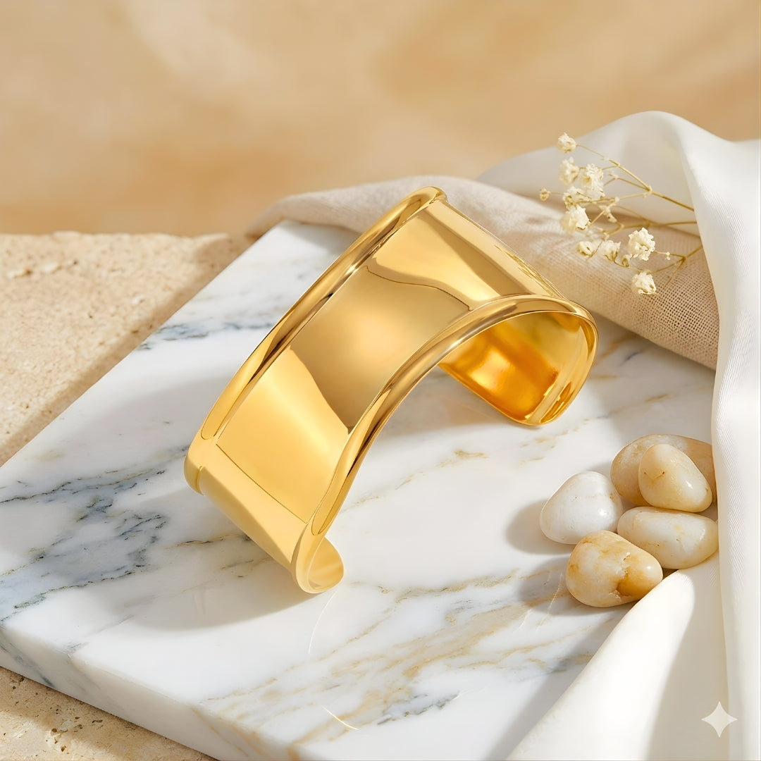 Luxe Bone Cuff Golden Bracelet