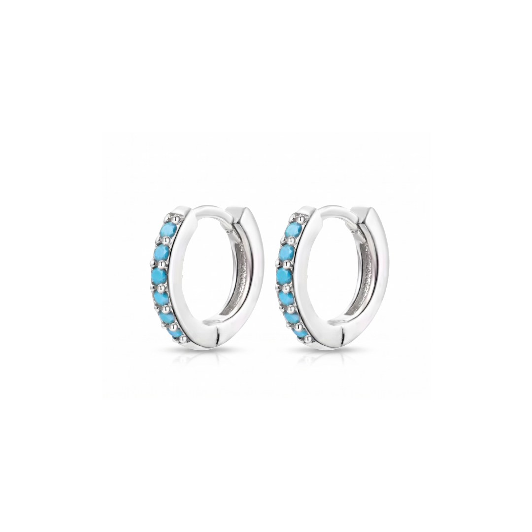 Côte Turquoise Huggie Hoops