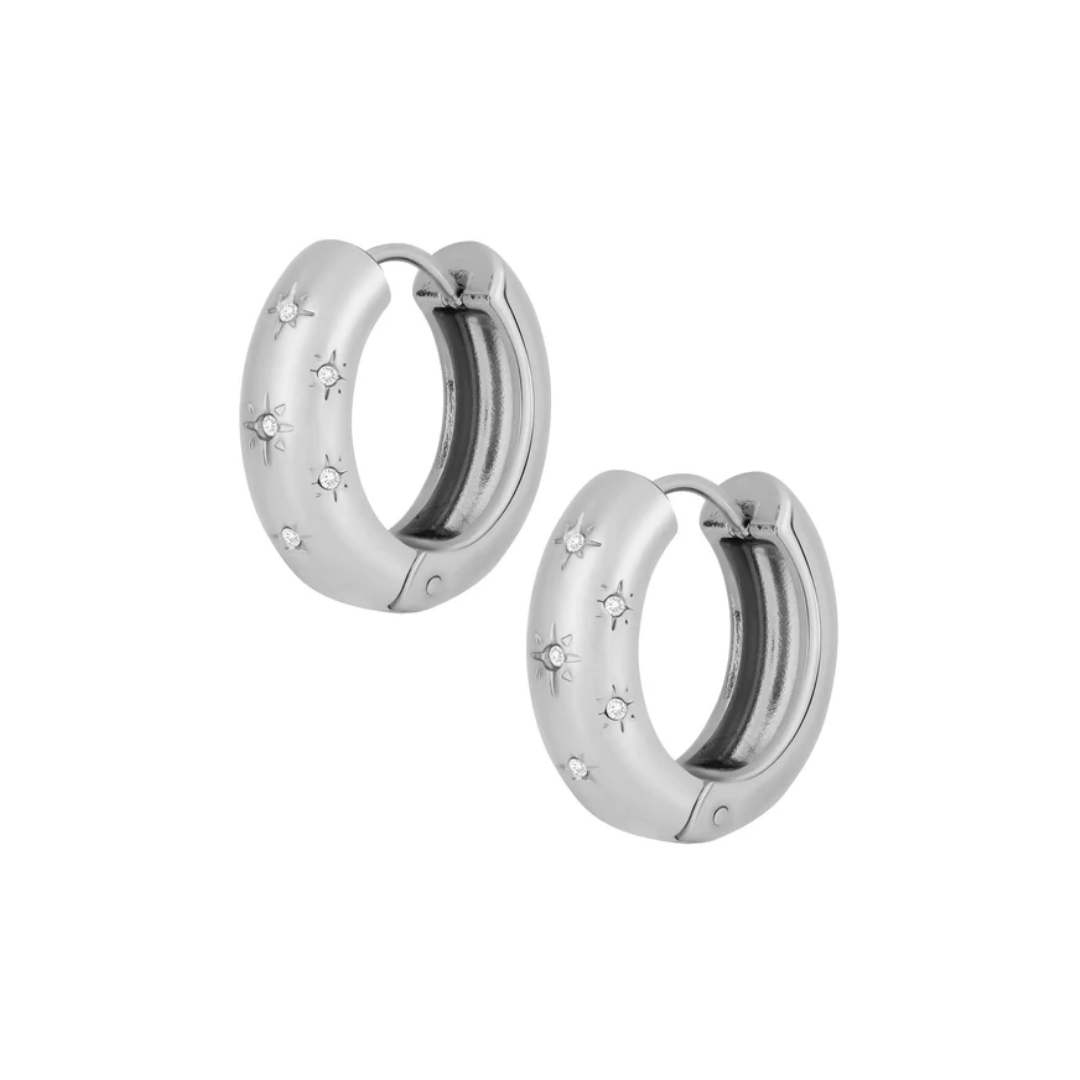 Celeste Star Huggie Hoops
