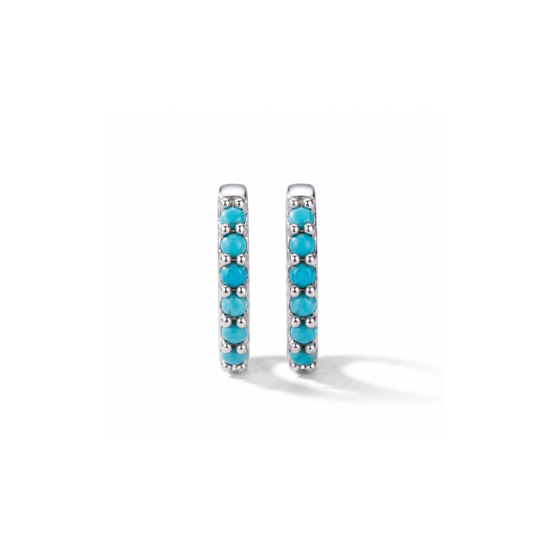 Côte Turquoise Huggie Hoops