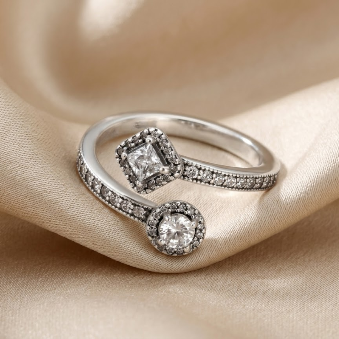 Duo Halo Open Ring