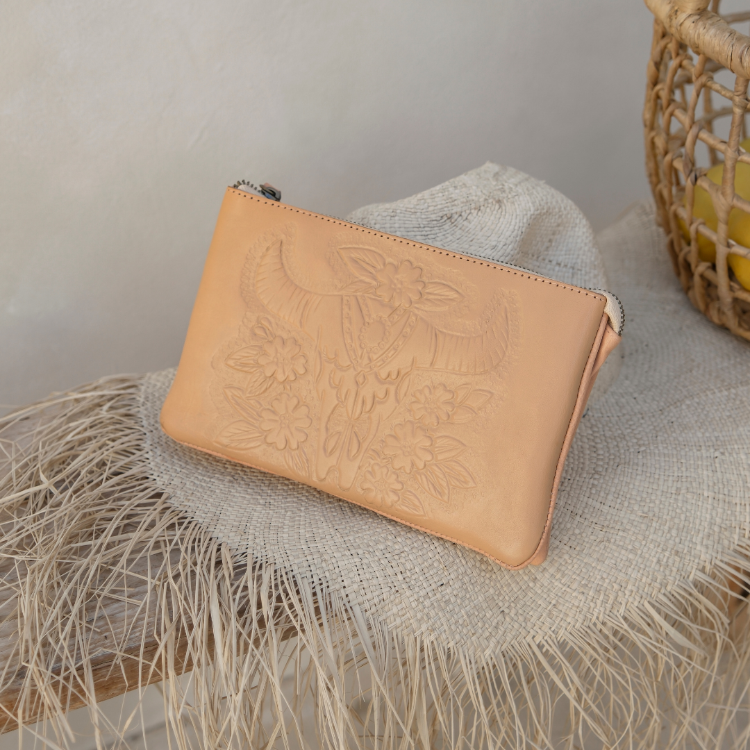 Bonnie Leather Wallet | Cream Beige
