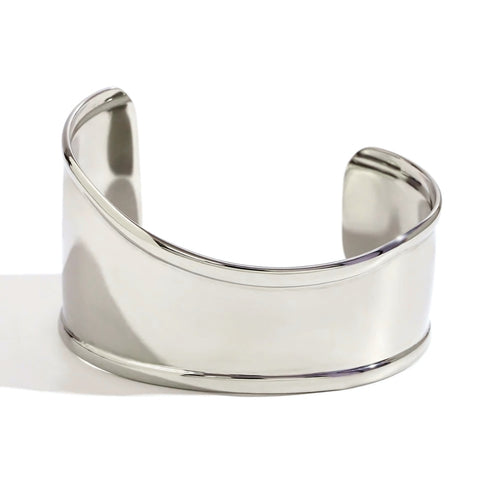 Luxe Bone Cuff Silver Bracelet