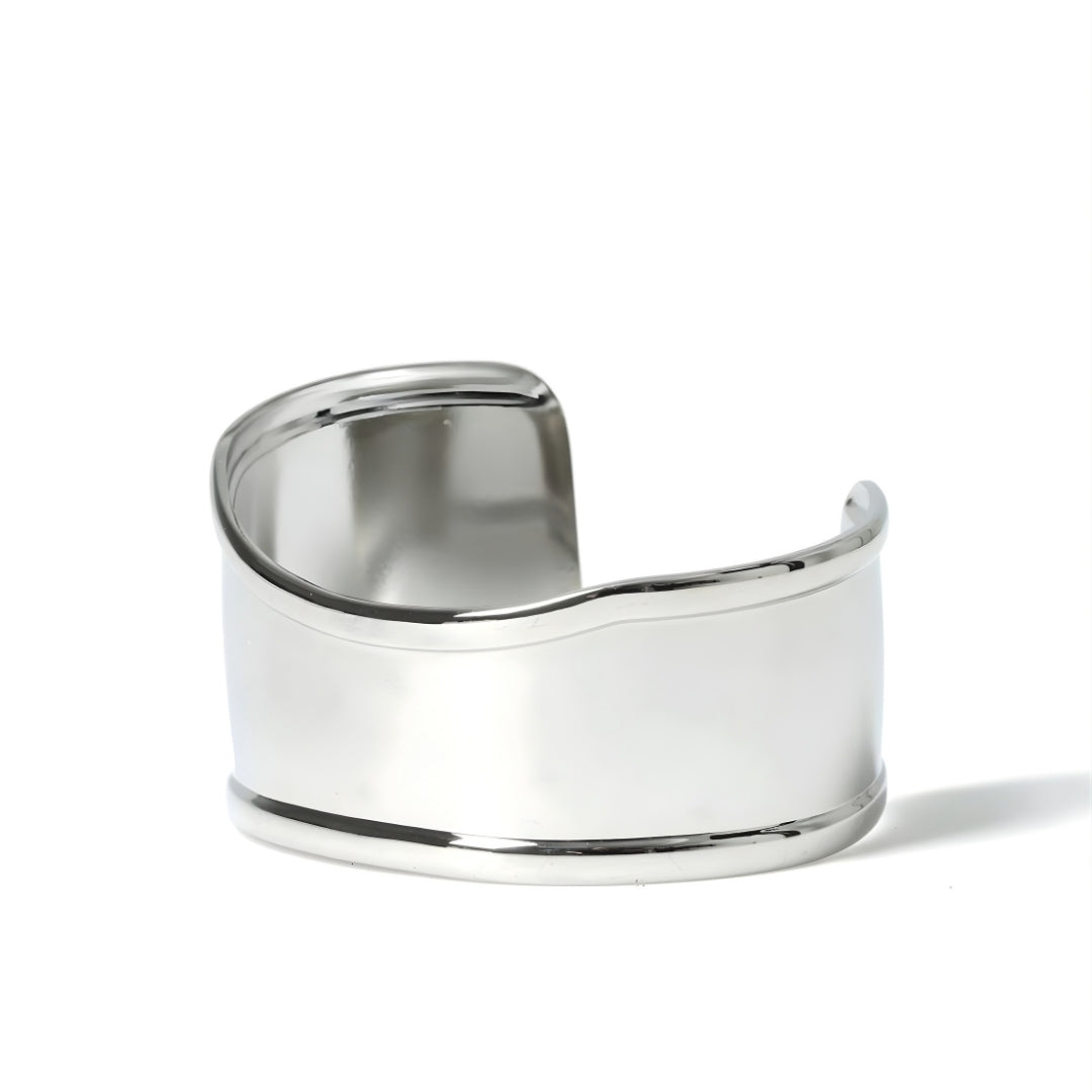Luxe Bone Cuff Silver Bracelet