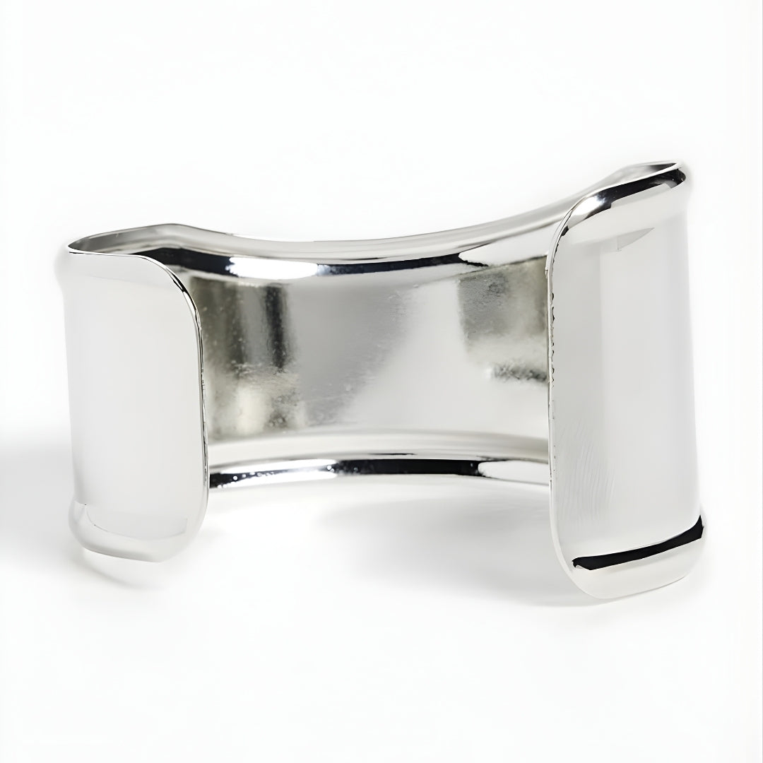 Luxe Bone Cuff Silver Bracelet