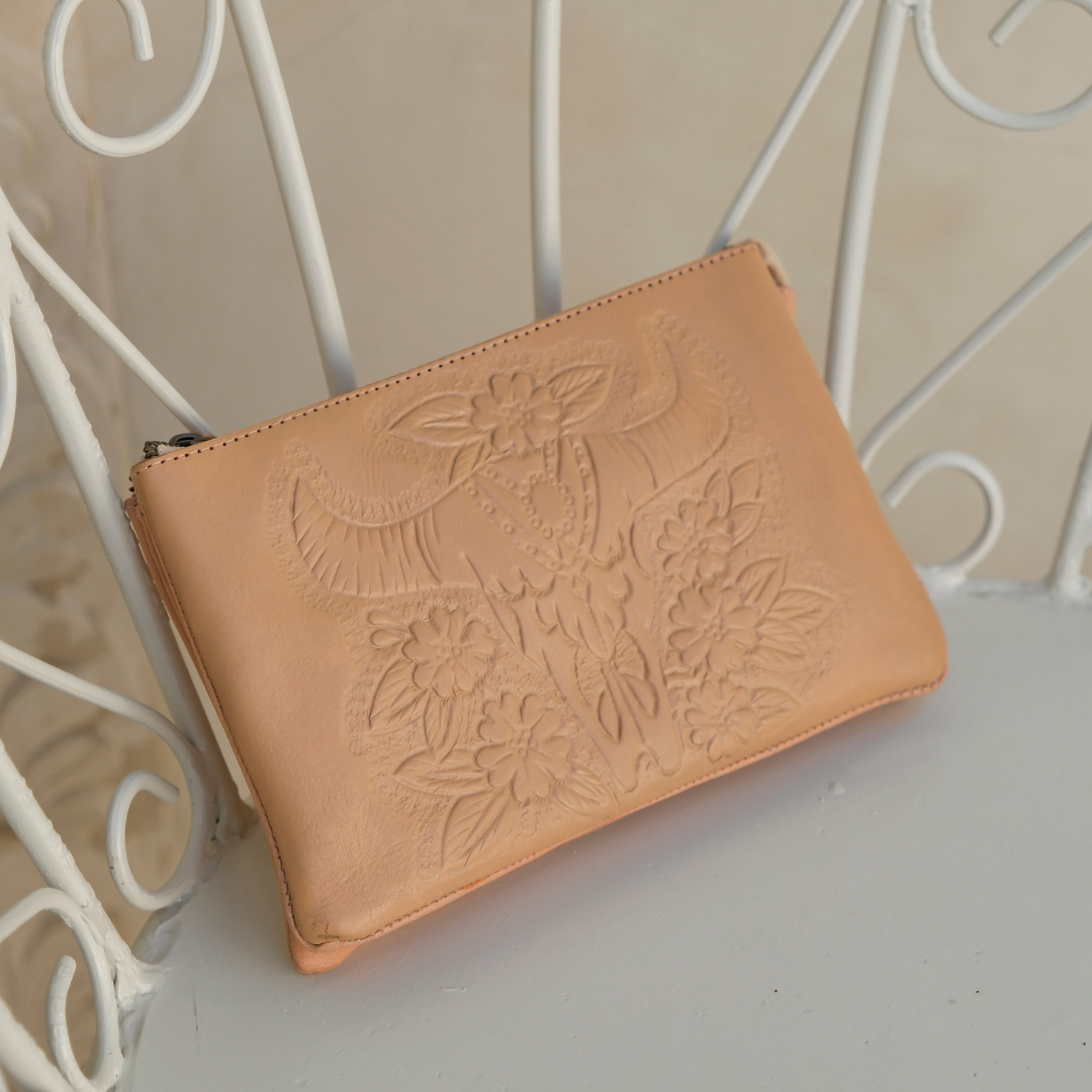 Bonnie Leather Wallet | Cream Beige