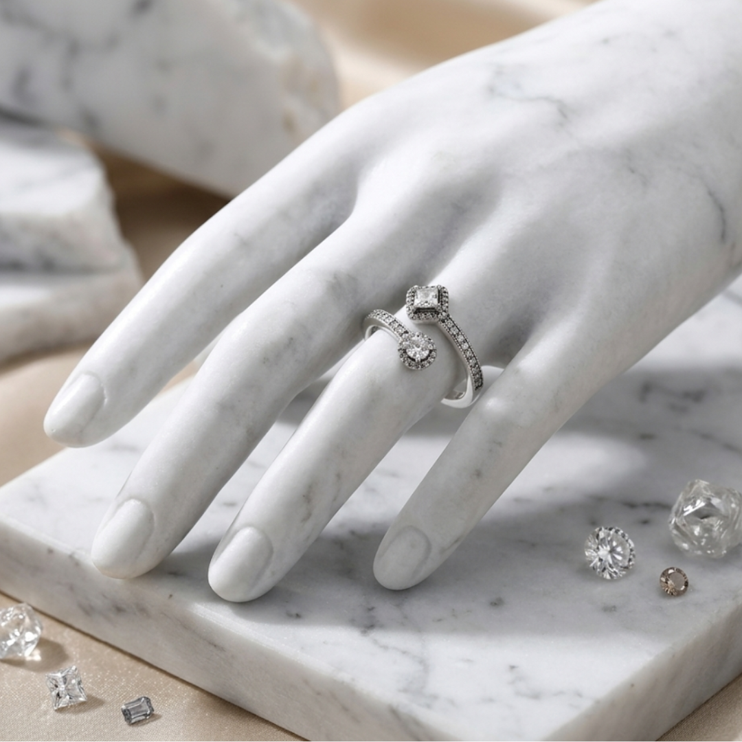 Duo Halo Open Ring
