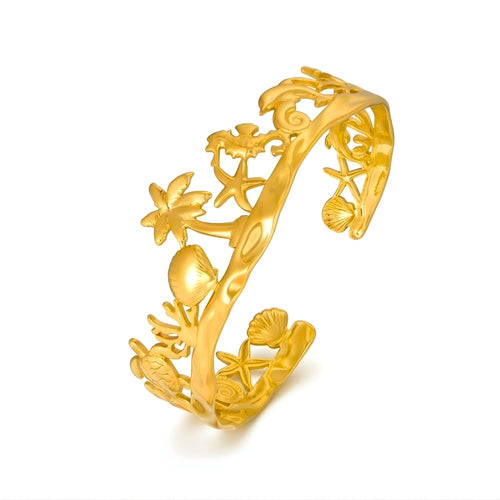 Marea Gold Ocean Cuff Bracelet
