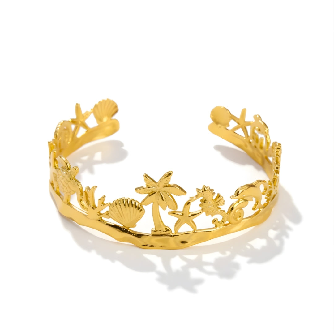 Marea Gold Ocean Cuff Bracelet