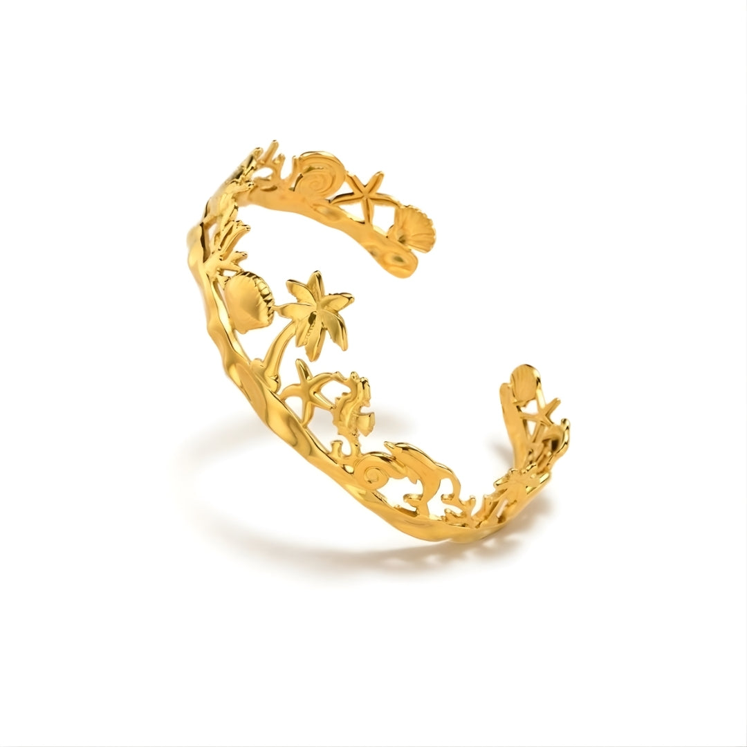 Marea Gold Ocean Cuff Bracelet