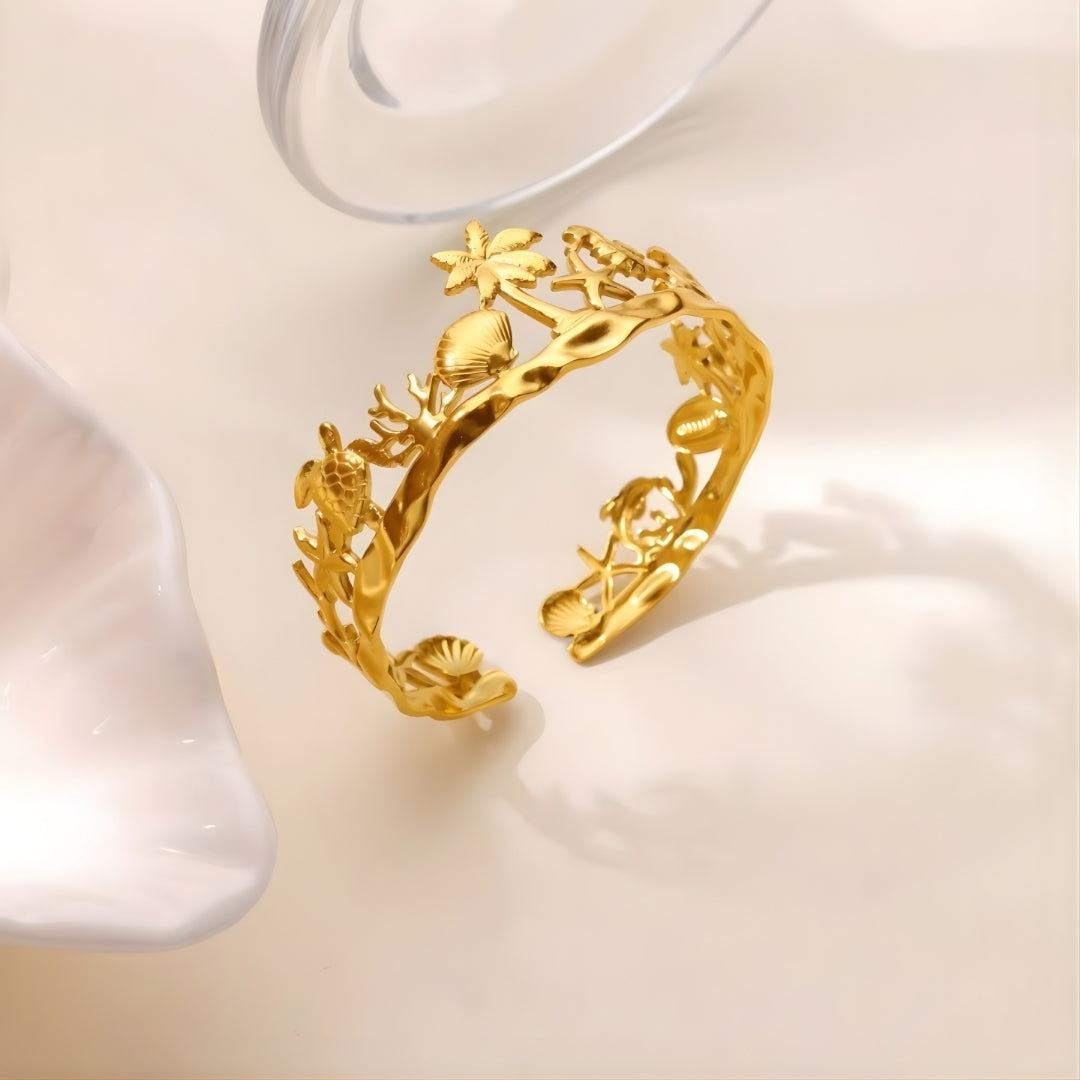 Marea Gold Ocean Cuff Bracelet