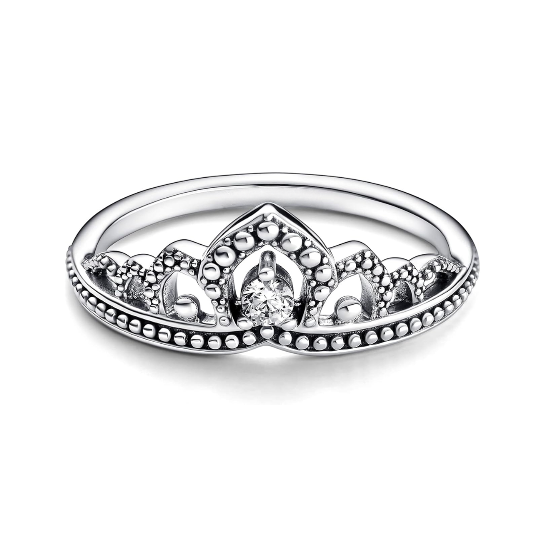 Regal Crown Beaded Ring