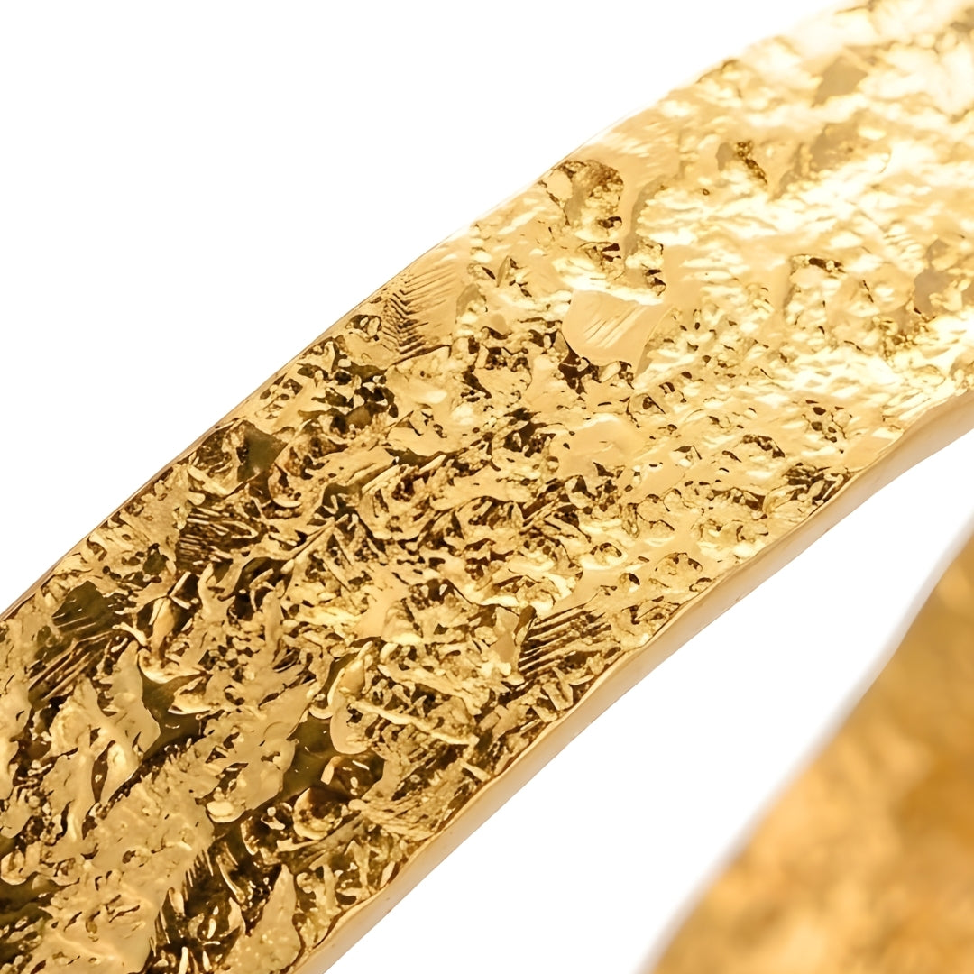 Gold Ridged Bracelet