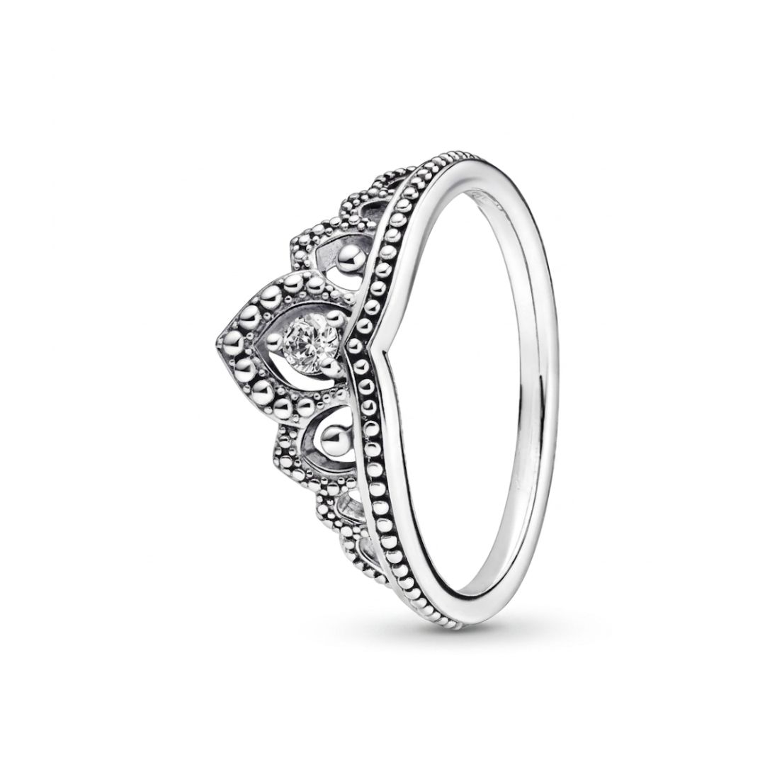 Regal Crown Beaded Ring