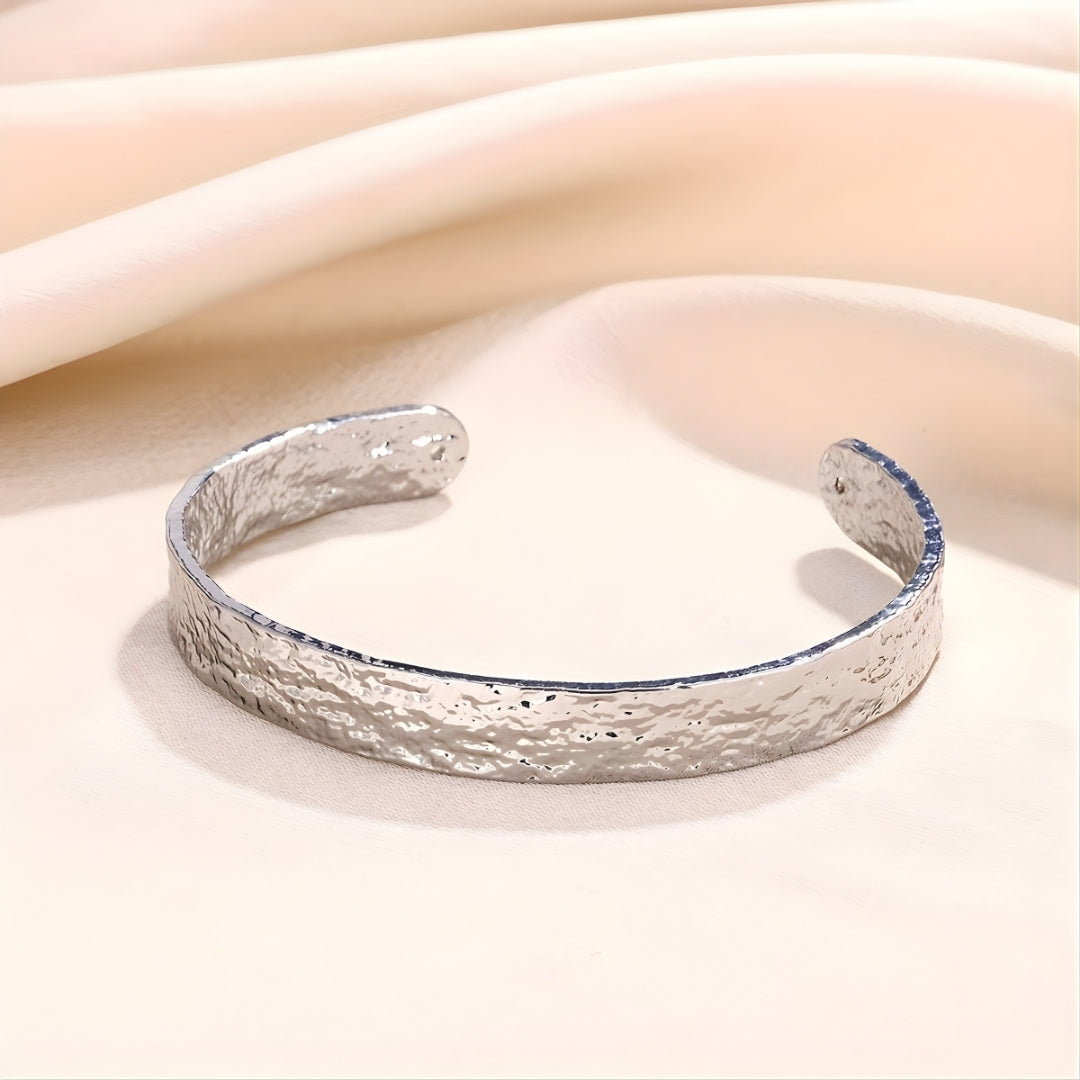 Silver Ridged Bracelet