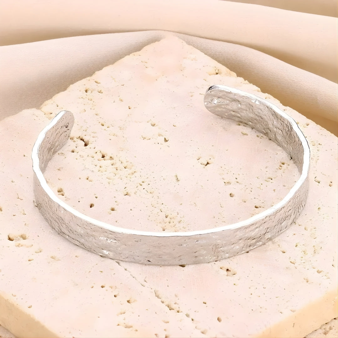 Silver Ridged Bracelet