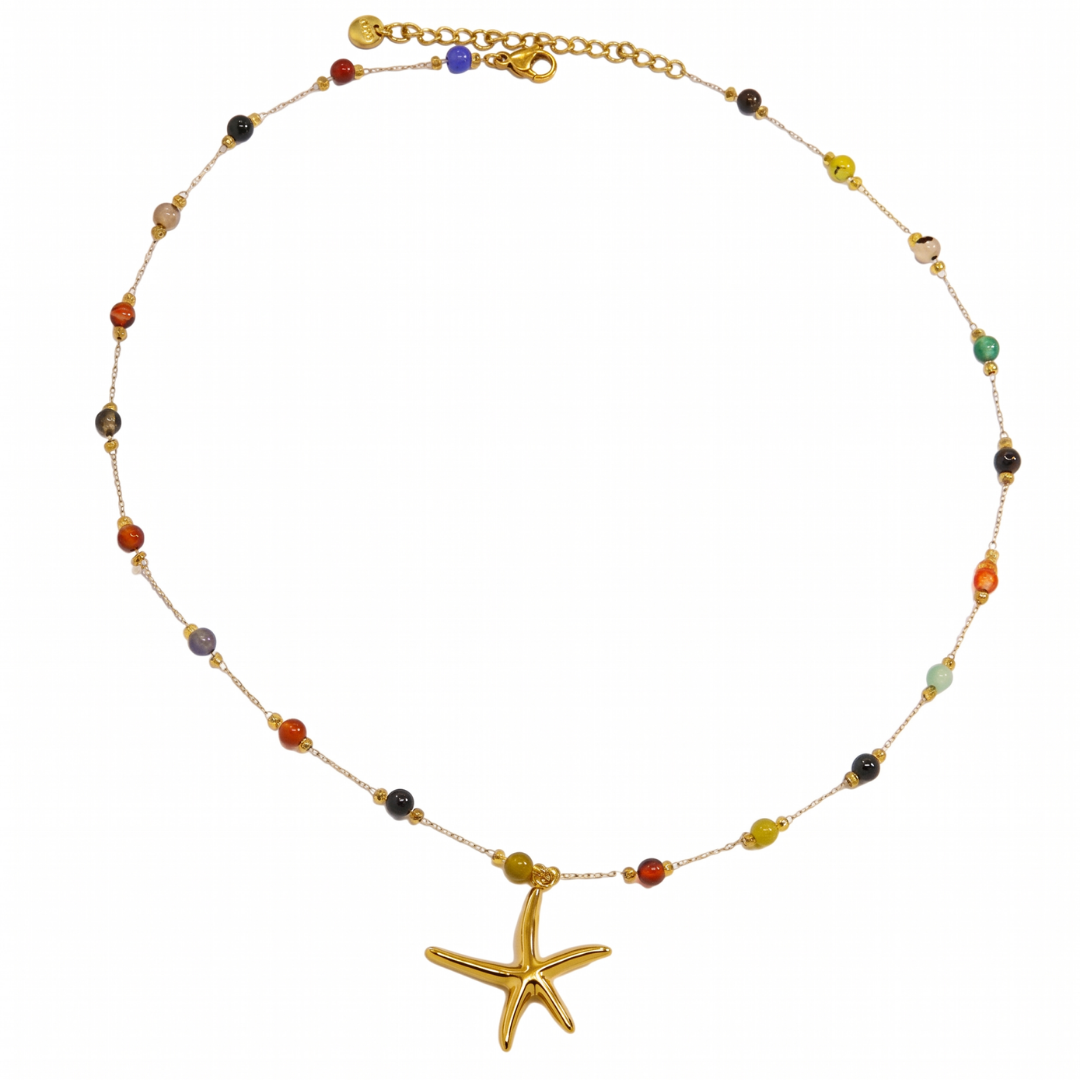 Marea Sol Starfish Beaded Necklace