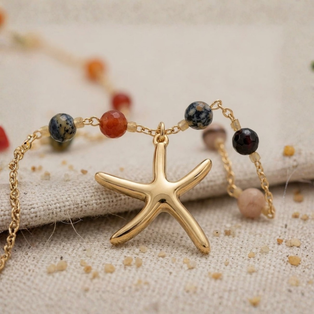 Marea Sol Starfish Beaded Necklace