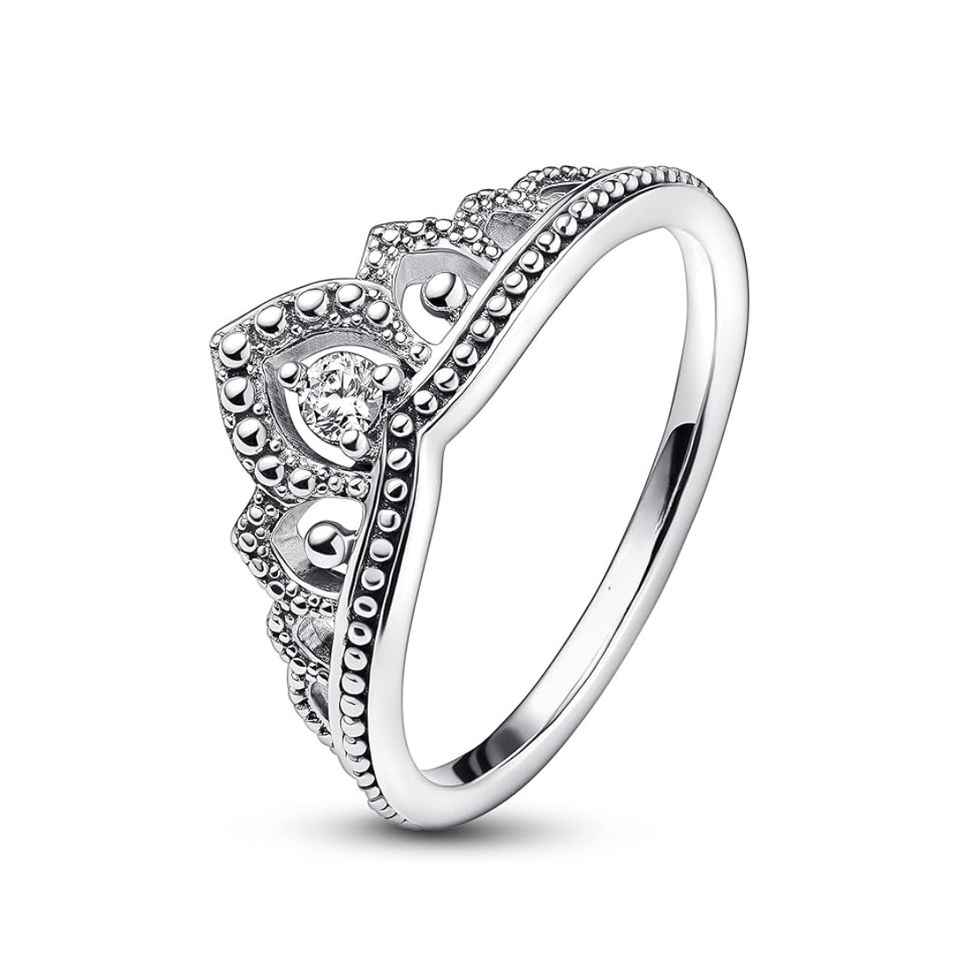Regal Crown Beaded Ring