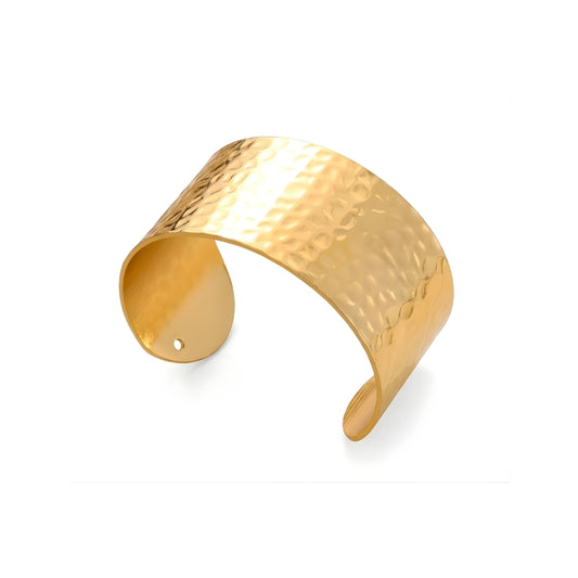 Gold Forge Wide Stainless Cuff