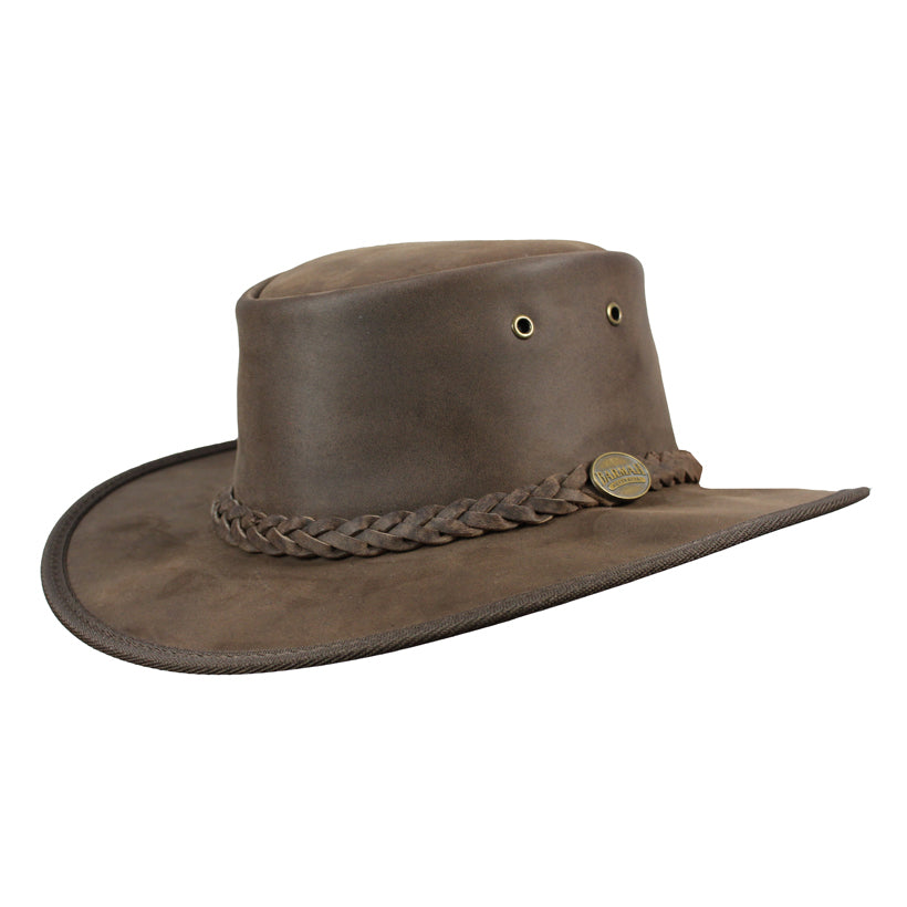 Barmah Foldaway Bronco Hat in dark brown