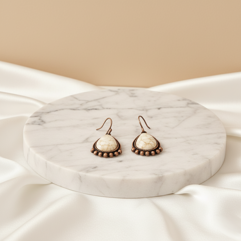 Handcrafted Bohemian Elegance Earrings Perth Australia elegant floral statement earrings from House of Hide