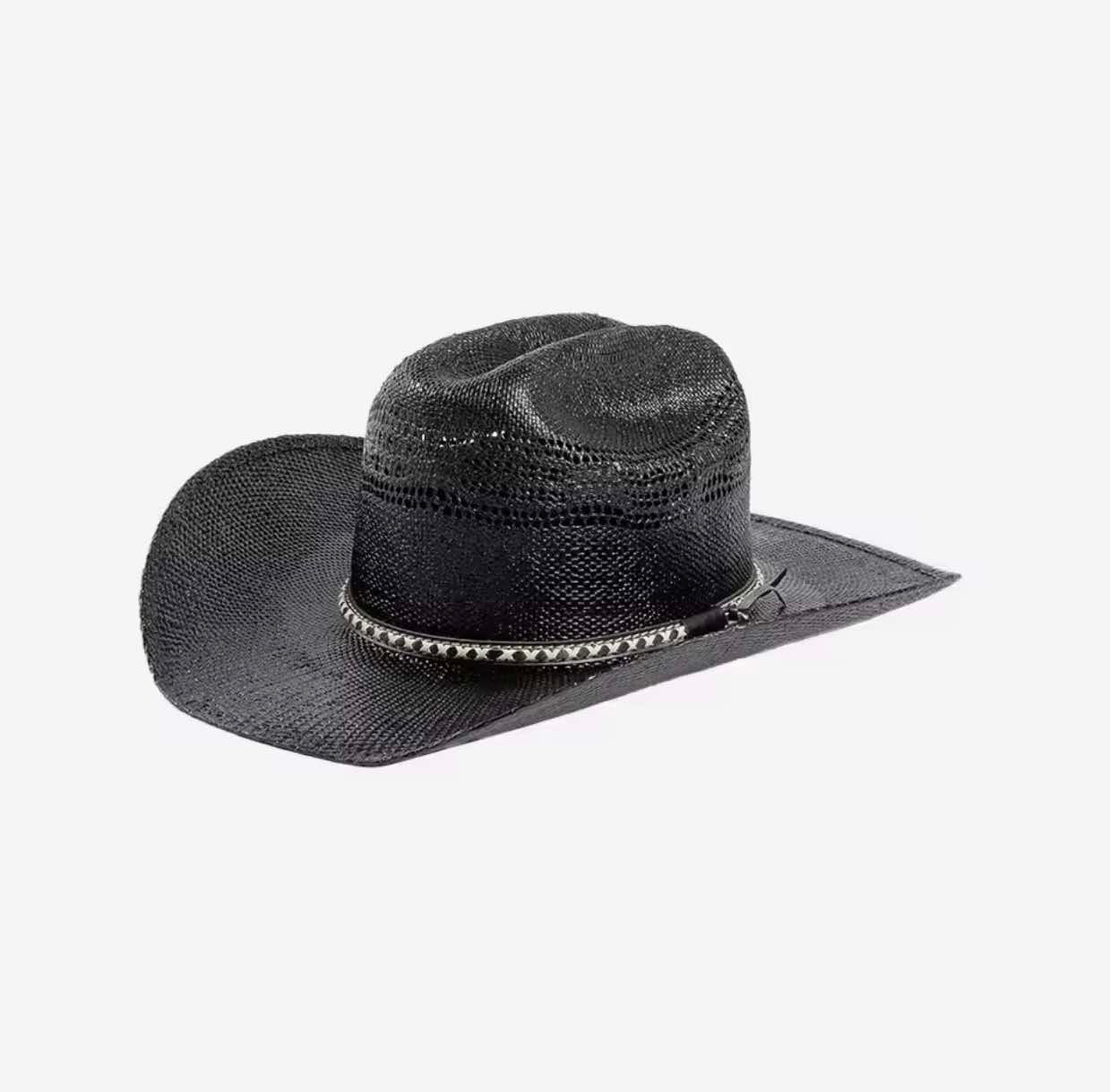 Boho western hat in black with silver detailing – Australian-designed by House of Hide

