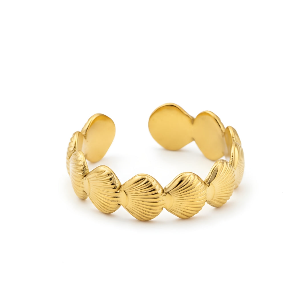 Byron Shell Band Perth Australia Houseofhide symbolising coastal charm and refined craftsmanship in gold-plated stainless steel.