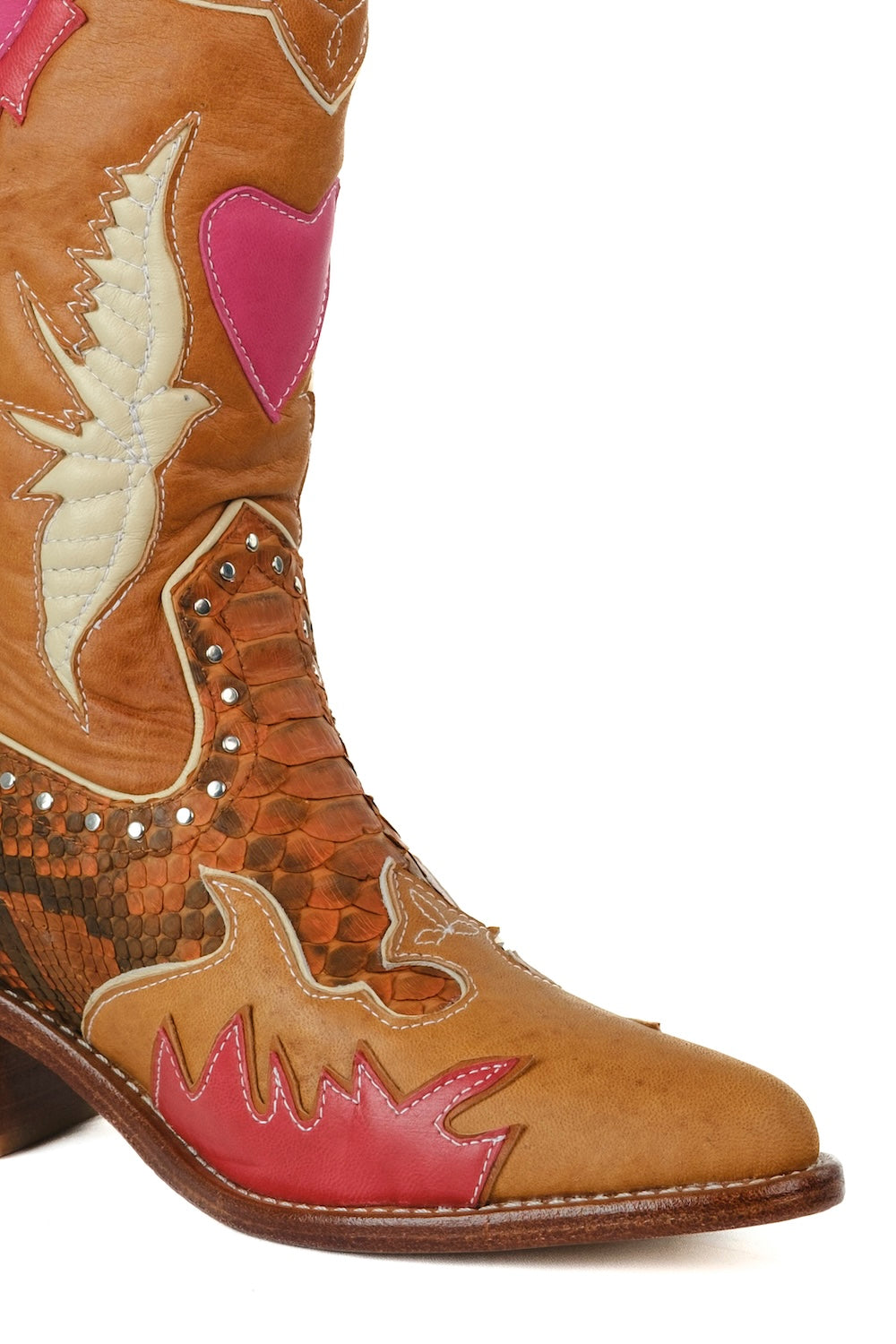 Wing & Heart Cowboy Boots | Tan