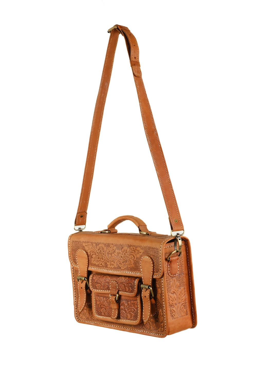 Marigold Tooled Satchel