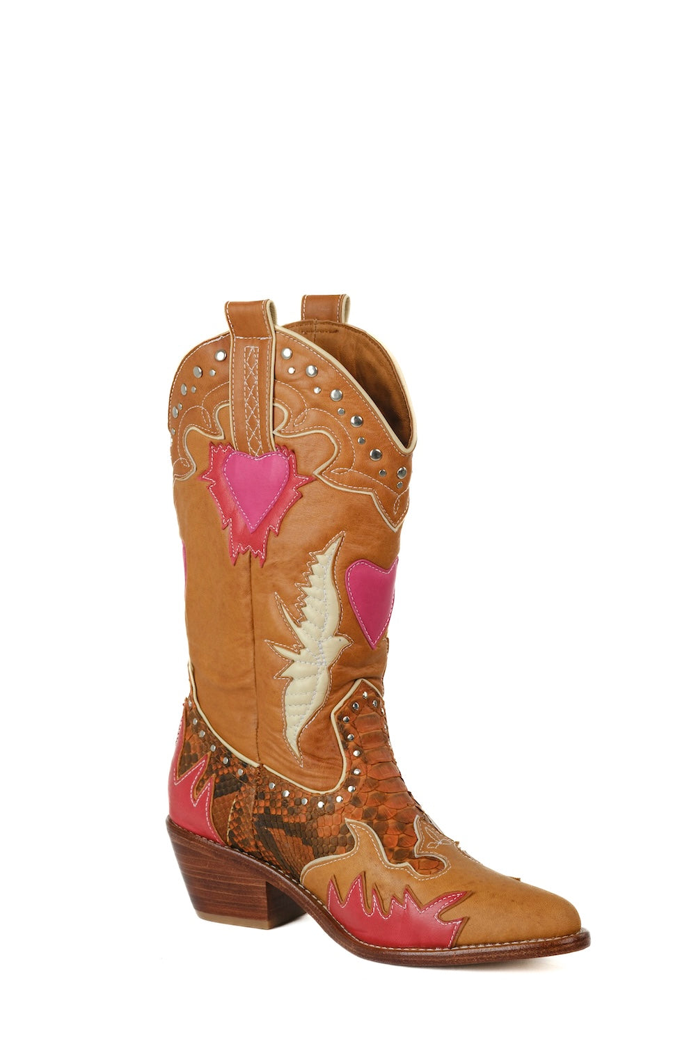Wing & Heart Cowboy Boots | Tan