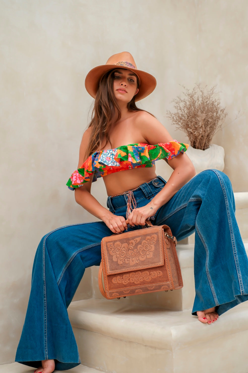 Frankie Tooled Satchel