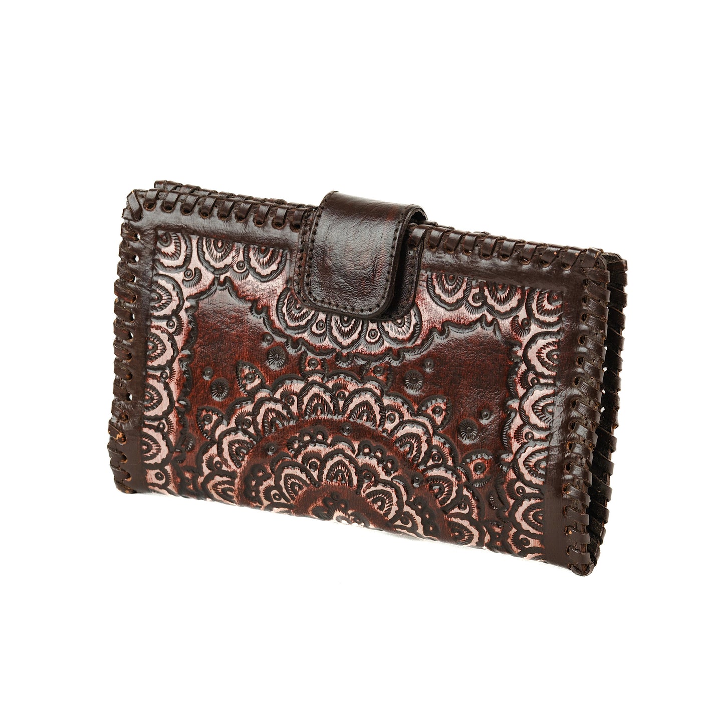 Dustwood Carved Wallet | Burgundy
